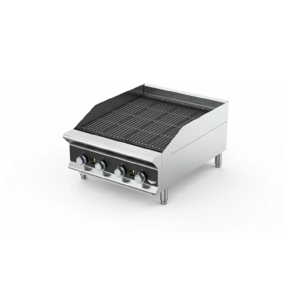 Vollrath CBGHD-36 36 Inch Gas Charbroiler Stainless Steel with 6 Burners 120000 BTU