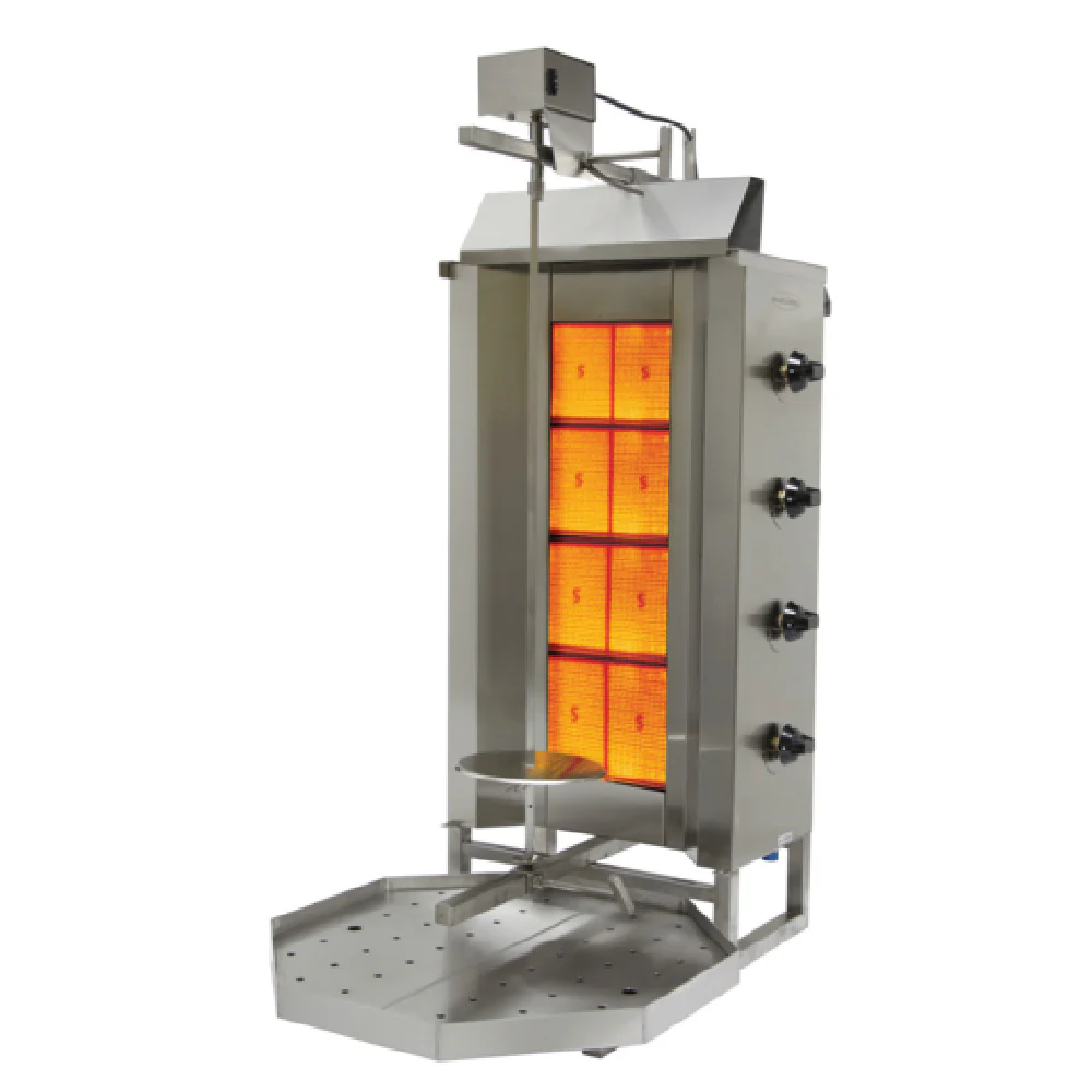Eurodib VGB4 Eurodib Vertical Broiler (Gyro) Natural Gas (4) Double Burners With Independent Control Knobs Eurodib VGB4 Eurodib Vertical Broiler (Gyro) Natural Gas (4) Double Burners With Independent Control Knobs