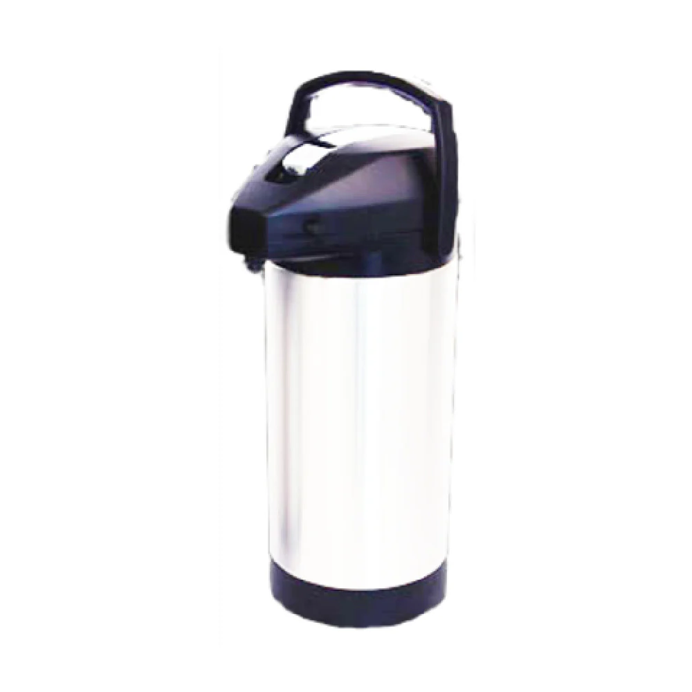 Fetco D063 7 Inch Airpot 1.0 Gallon Pump Lever Stainless Steel with Direct Fill