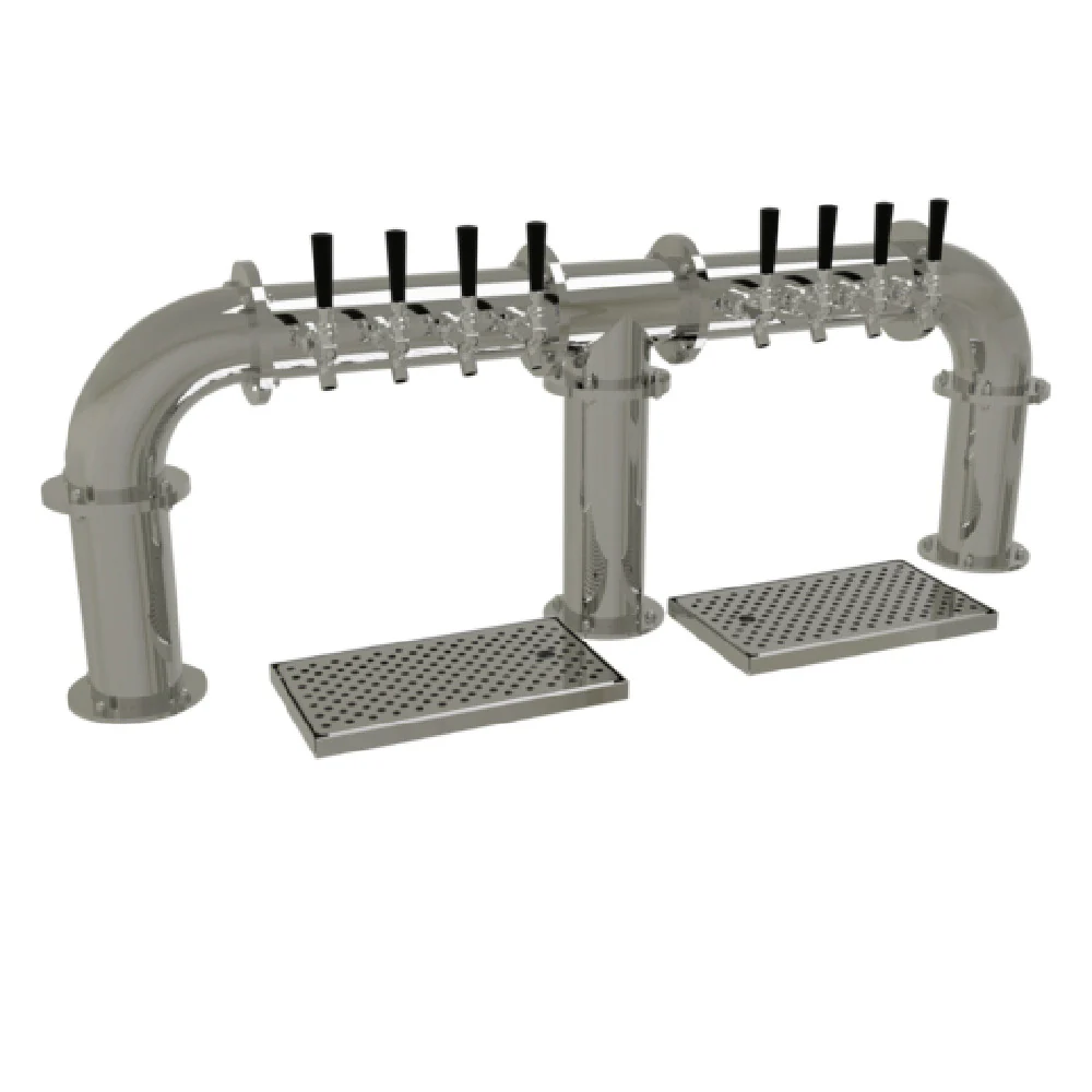 Glastender PB-8-MFR 51 Inch Commercial Draft Dispensing Tower Countertop Stainless Steel with 8 Faucets Glastender PB-8-MFR 51 Inch Commercial Draft Dispensing Tower Countertop Stainless Steel with 8 Faucets