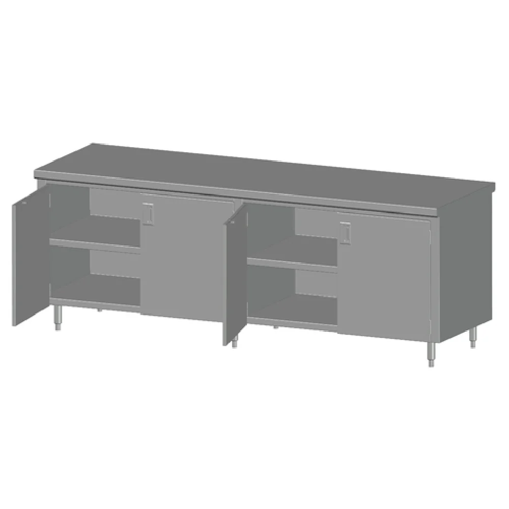 SPG International 8CBT-24HD Universal Stainless Work Table Cabinet Case With Hinged Doors 96 SPG International 8CBT-24HD Universal Stainless Work Table Cabinet Case With Hinged Doors 96