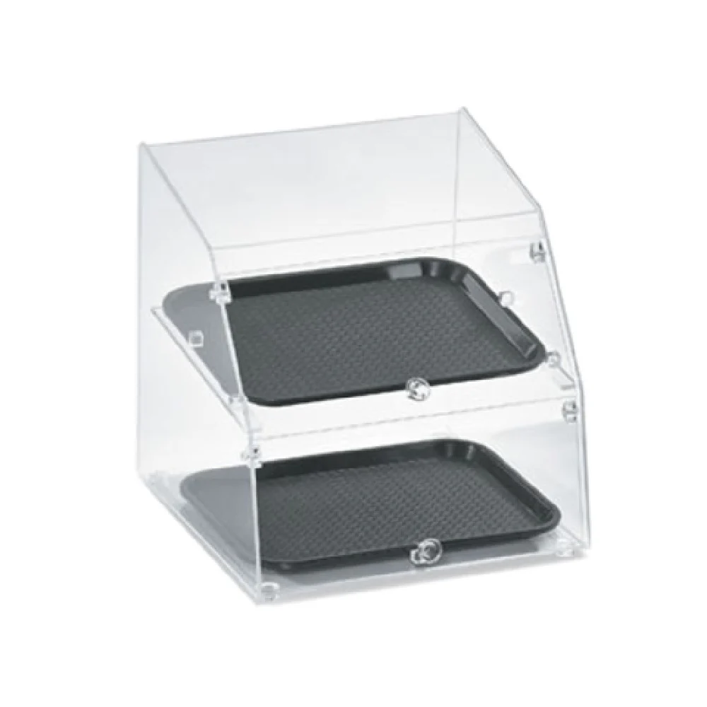 Vollrath SBC1014-2F-06 14-1/2 Inch Countertop Non-Refrigerated Display Case Acrylic with Curved Front