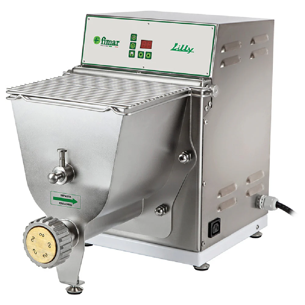 AMPTO UL-PF25E Lilly Pasta Extruder And Mixer In One Countertop Produces Up To 17.5 Lbs. Output/hour (varies Upon Shape And Recipe) AMPTO UL-PF25E Lilly Pasta Extruder And Mixer In One Countertop Produces Up To 17.5 Lbs. Output/hour (varies Upon Shape And Recipe)