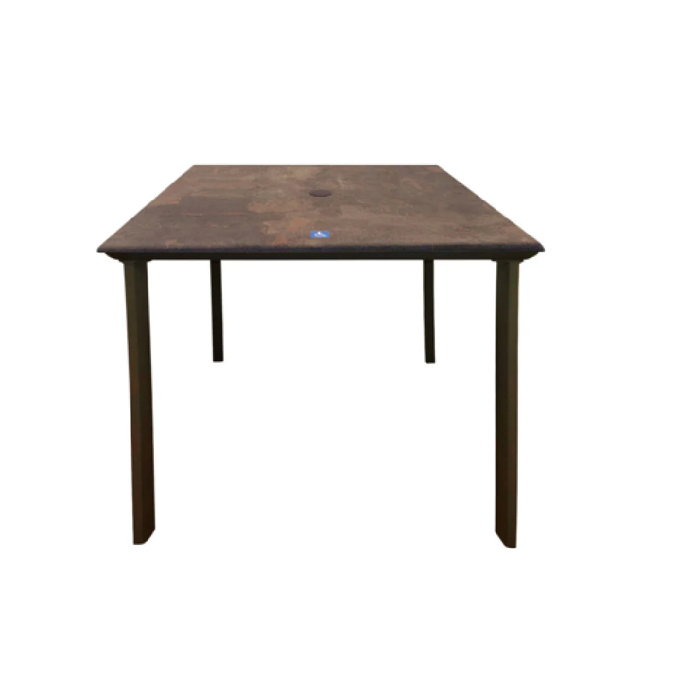 Grosfillex R1001599 36 Inch Square Outdoor Table ADA Compliant with Umbrella Hole