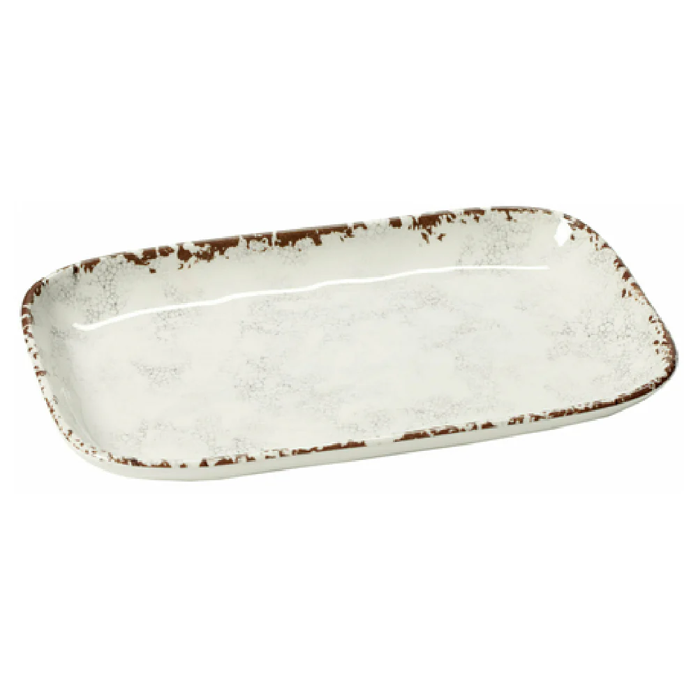 GET Enterprises CS-117-FM 12 Inch Rectangular Platter with Irregular Beige Melamine GET Enterprises CS-117-FM 12 Inch Rectangular Platter with Irregular Beige Melamine