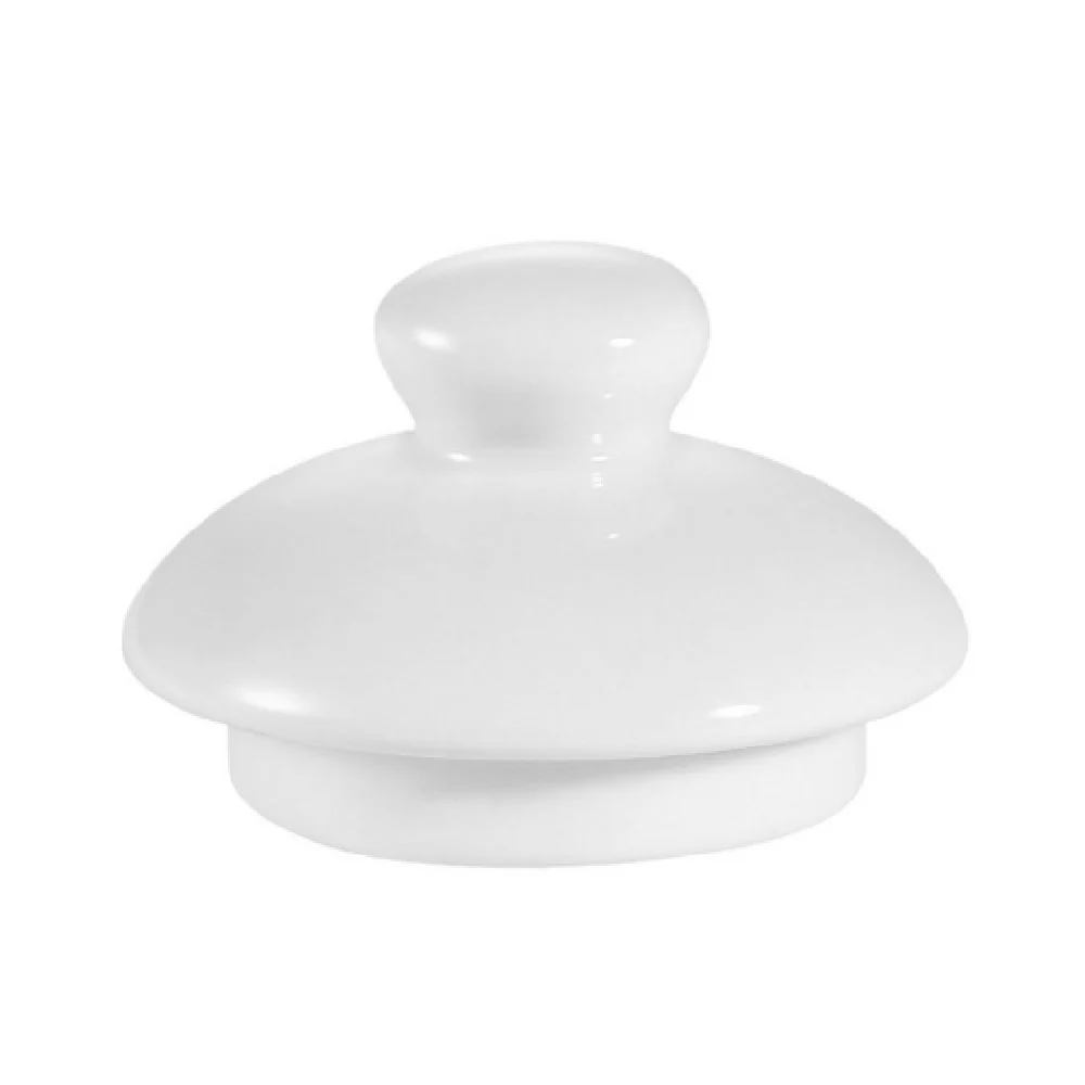 CAC China TPW-4-LID 2-1/2 Inch Round Teapot Lid Porcelain Super White