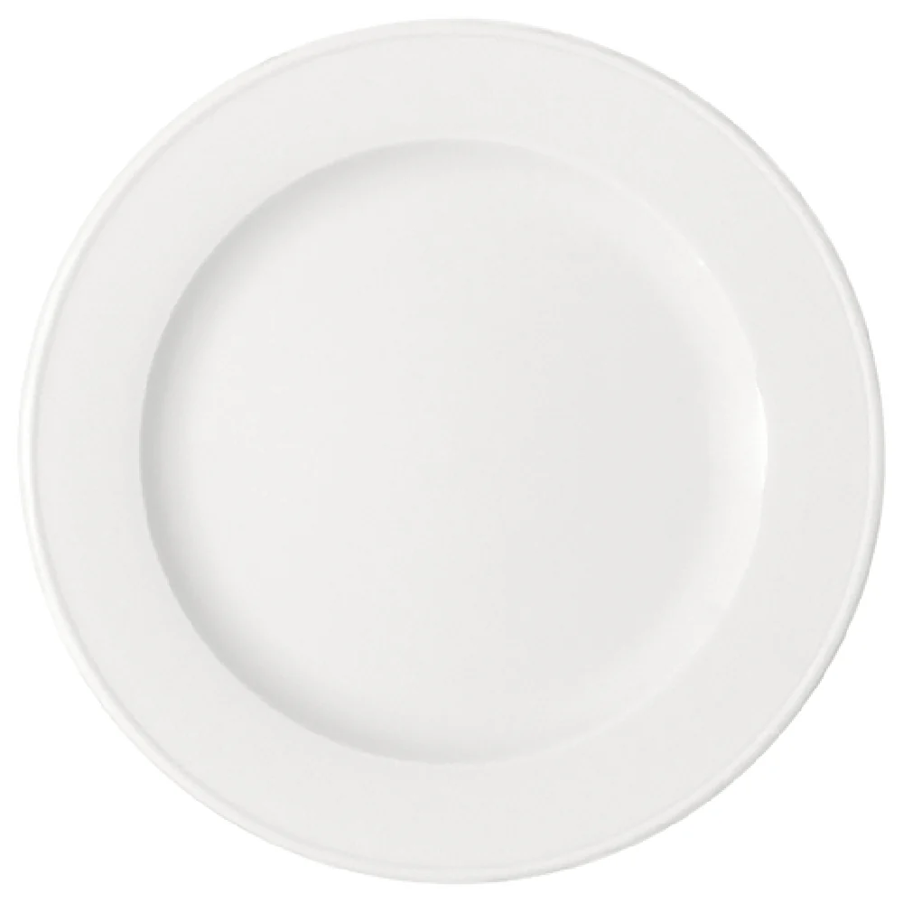 BauscherHepp 199651 9-7/16 Inch Diameter Round Plate Porcelain Rimmed - 24 Packs