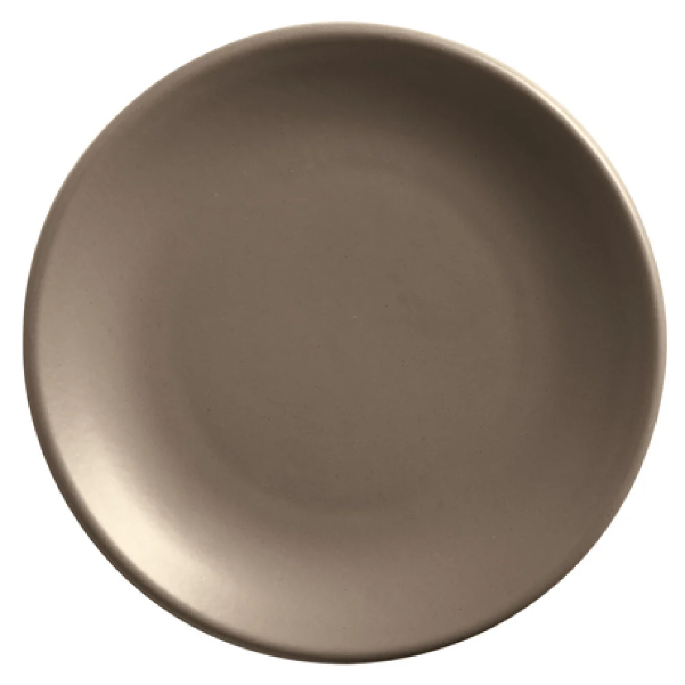 Libbey DRI-1-S 6 Inch Diameter Round Plate Coupe Vitrified Porcelain Satin Matte Finish