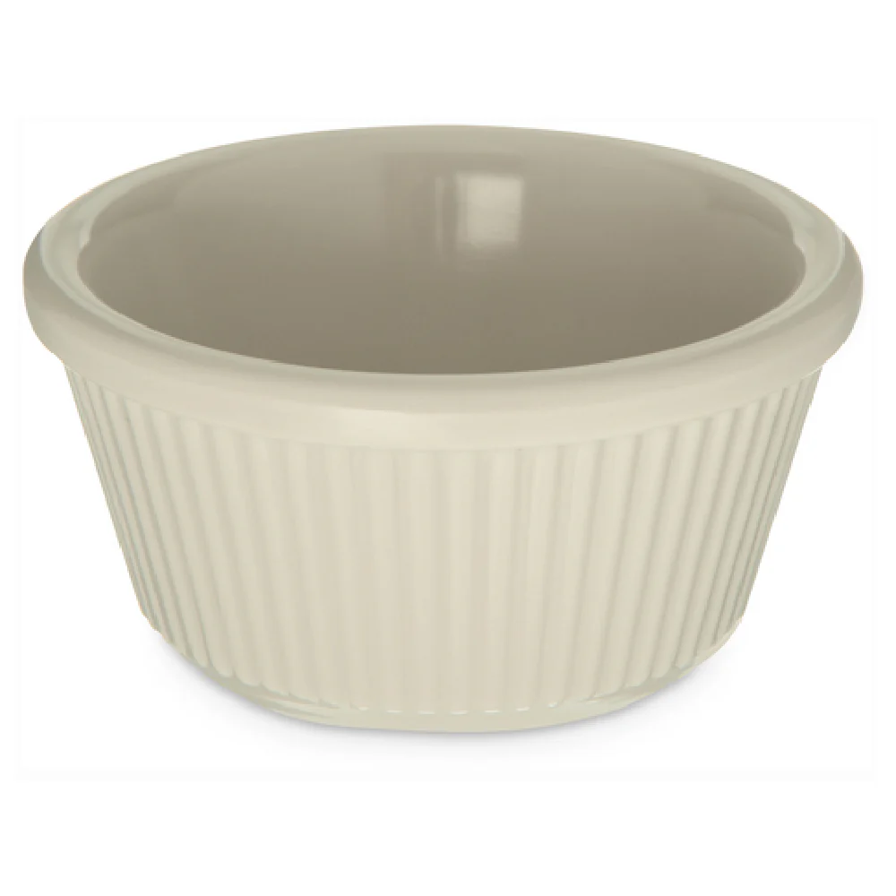Carlisle S29342 3 Oz Ramekin Fluted Dishwasher Safe Stain Resistant Melamine Bone Carlisle S29342 3 Oz Ramekin Fluted Dishwasher Safe Stain Resistant Melamine Bone