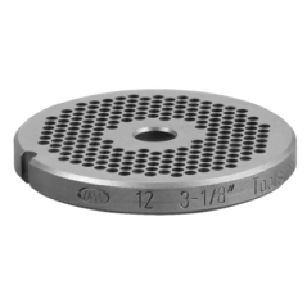 Alfa 12 1/8 HBLS Meat Chopper Plate Hub 12 1/8 Inch Chrome Vanadium Steel Alfa 12 1/8 HBLS Meat Chopper Plate Hub 12 1/8 Inch Chrome Vanadium Steel