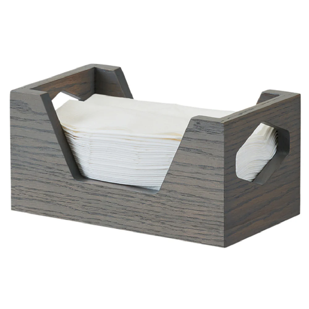 Cal Mil 3810-83 4 Inch Ashwood Napkin Holder with Gray Wash Finish