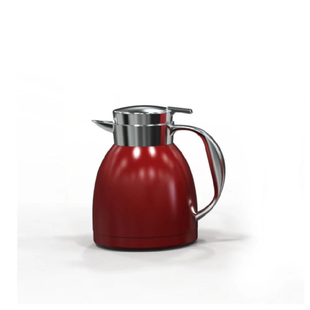 Steelite 7401MM132 7.5 Inch Vacuum Insulated Beverage Server Stainless Steel Red Steelite 7401MM132 7.5 Inch Vacuum Insulated Beverage Server Stainless Steel Red