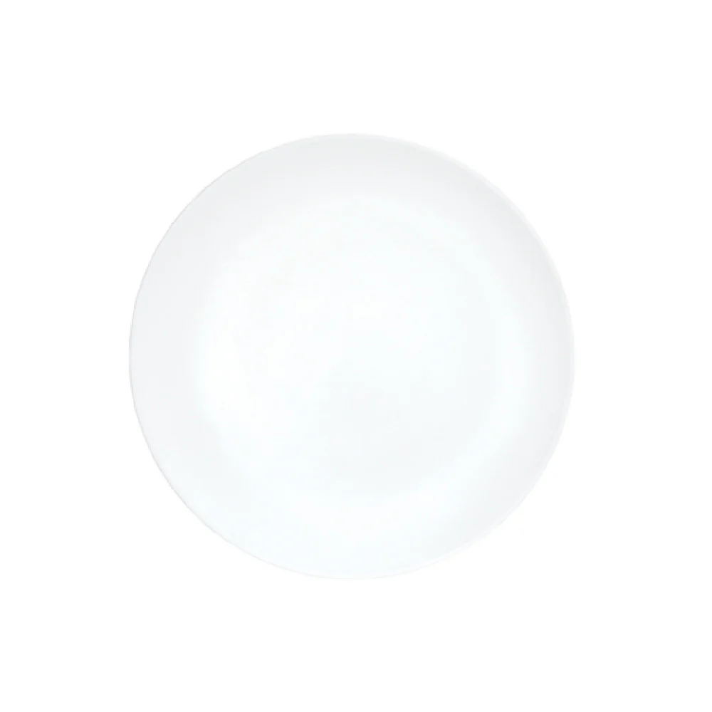 Cal Mil 22445-7-15 7 Inch Coupe Shallow Plate White Melamine Matte Finish