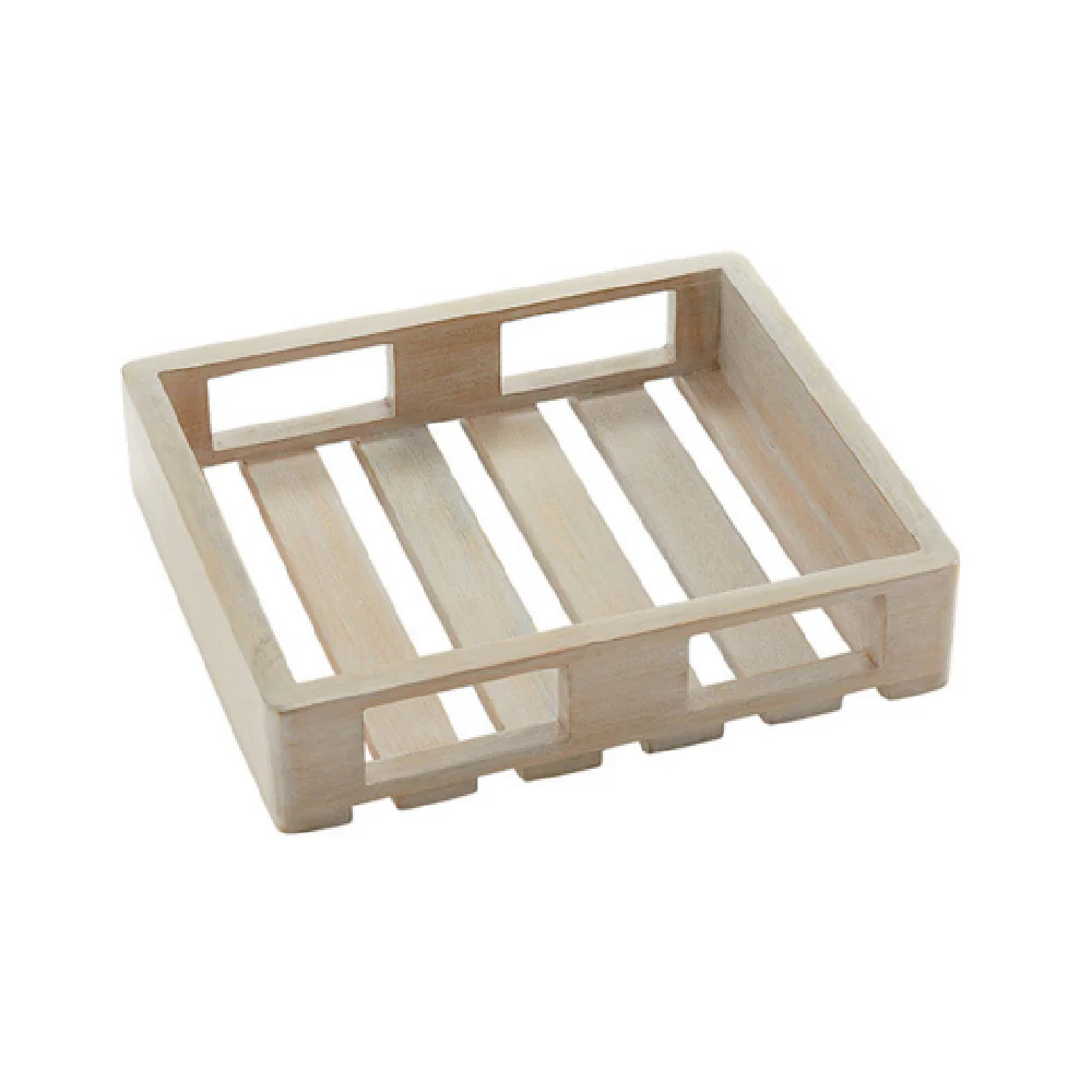 American Metalcraft MWHS2 11-5/8 Inch Wooden Crate Sun-Bleached Wood Crates