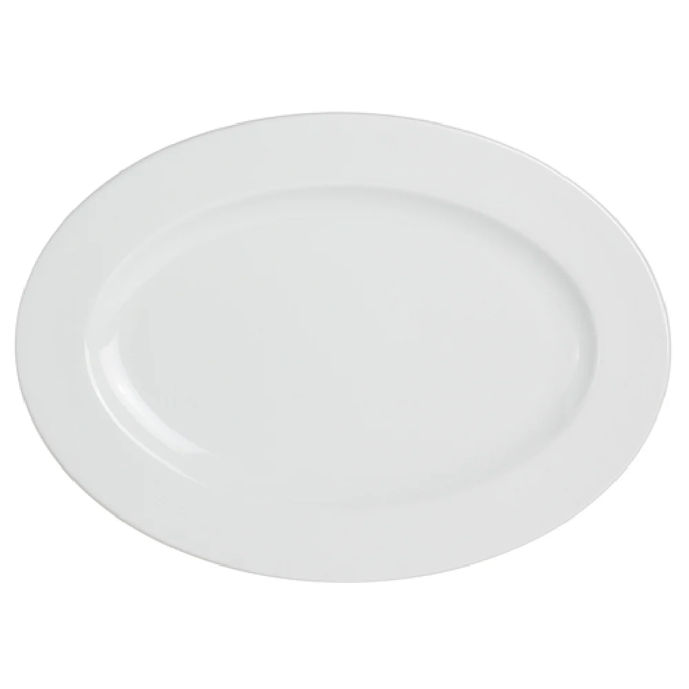 Steelite 61101ST0264 12.625 Inch Avalon Oval Dish Porcelain with Simple Design
