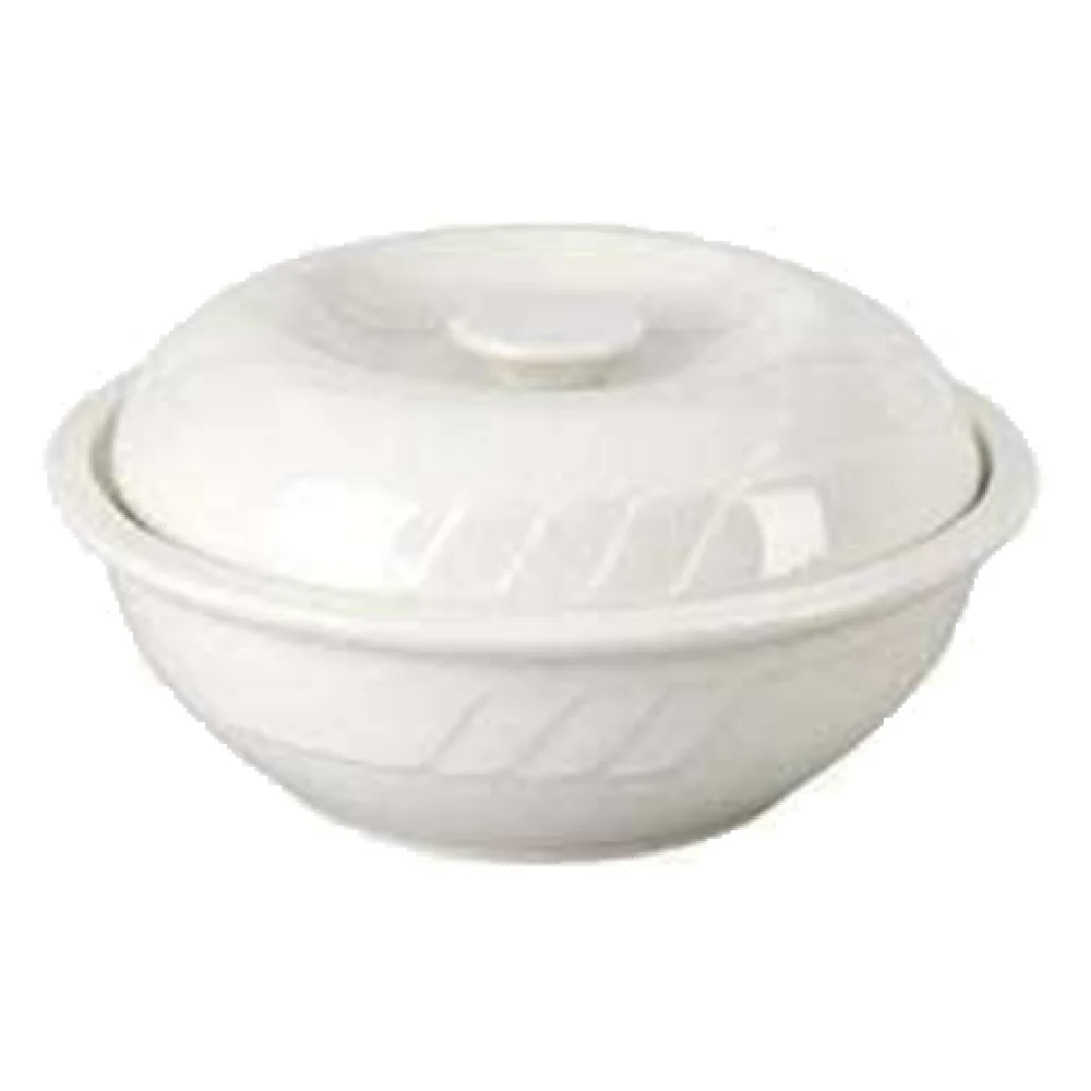 Vertex China SAU-S9 44 Oz Soup Tureen with Lid White Porcelain 9 Inch