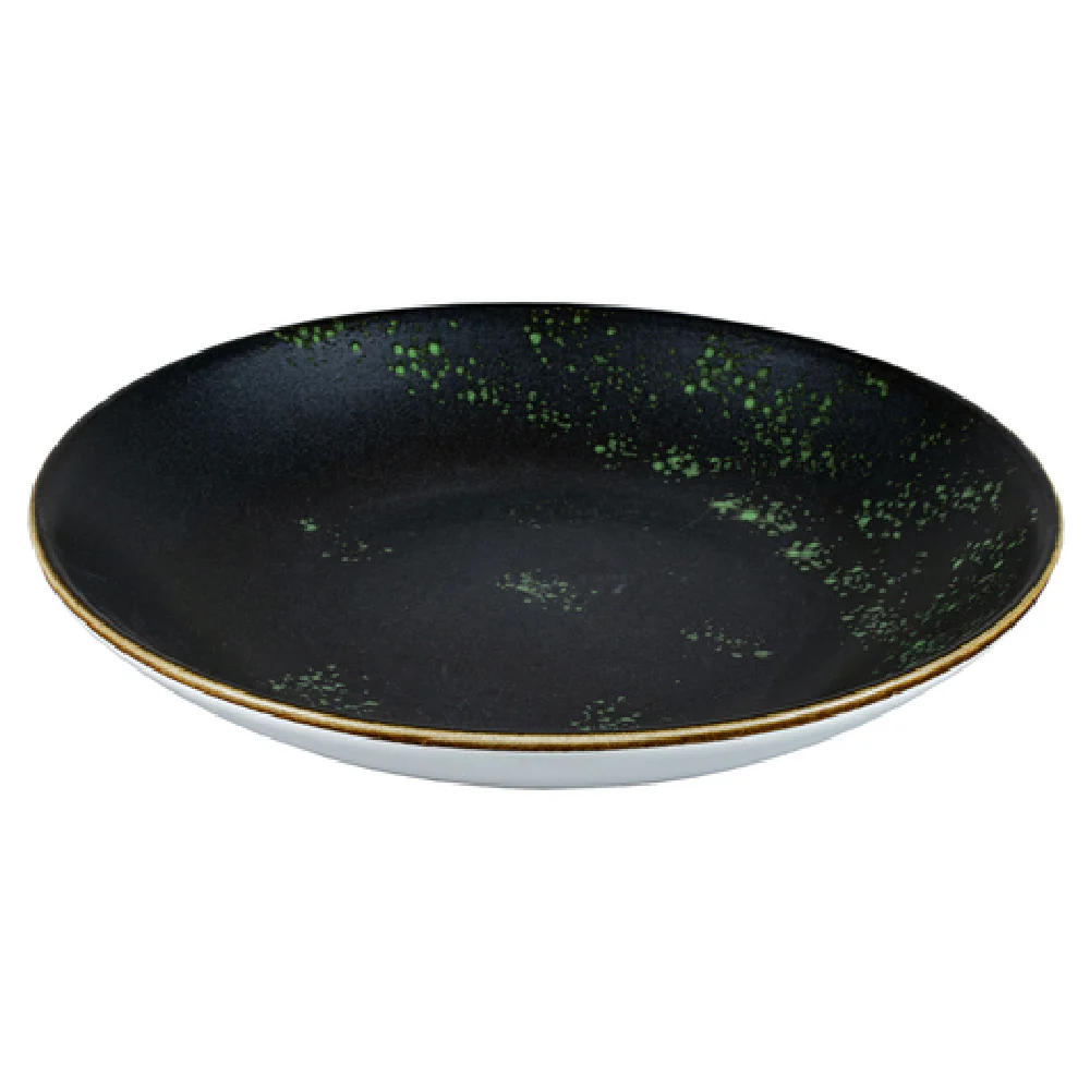 Vertex China LMJ-C26 36 Oz Pasta Bowl Round 10 Inch Hand Painted Matte Black Jade Vertex China LMJ-C26 36 Oz Pasta Bowl Round 10 Inch Hand Painted Matte Black Jade