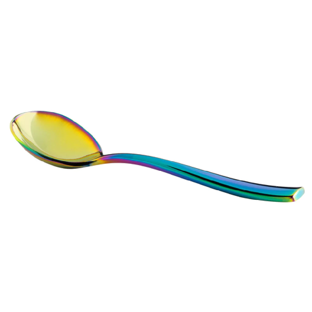 Bon Chef S3001RB 6-3/8 Inch Bouillon Spoon Rainbow PVD Coated Stainless Steel
