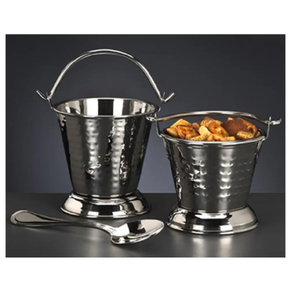 Libbey PWH-13 13 Oz Grip Handle Stainless Steel Pail with Pedestal Libbey PWH-13 13 Oz Grip Handle Stainless Steel Pail with Pedestal