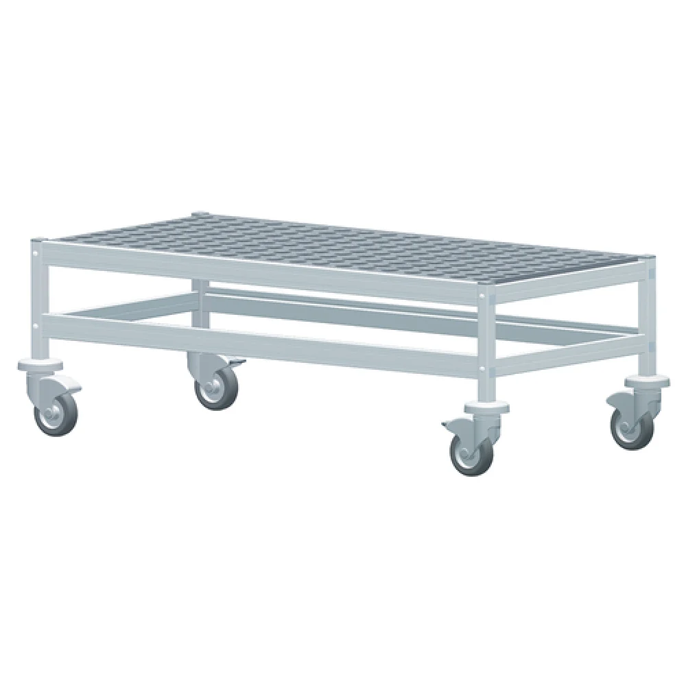 Fermod 1R59A12M 59 Inch Mobile Dunnage Rack with 5 Inch Casters Aluminum Fermod 1R59A12M 59 Inch Mobile Dunnage Rack with 5 Inch Casters Aluminum