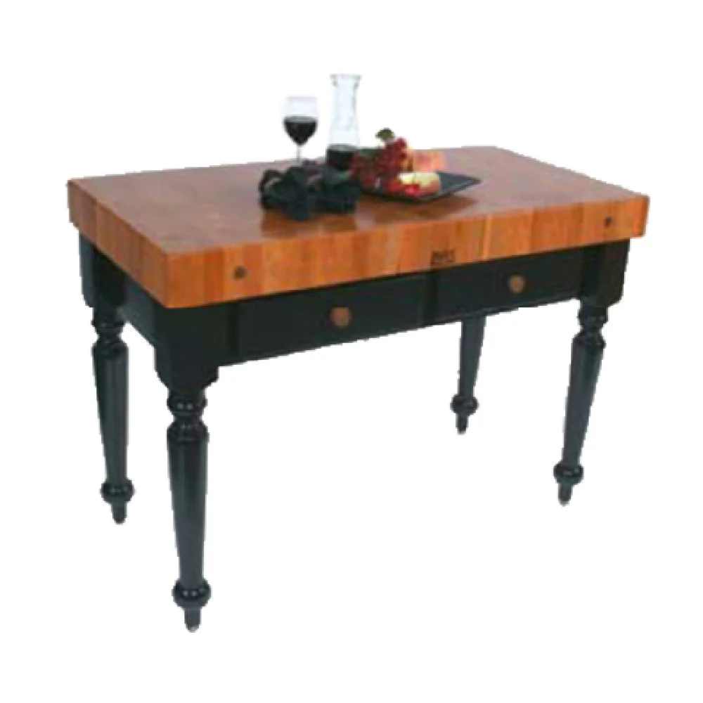 John Boos RN-LR04 30 Inch Utility Table with Dovetailed Drawer Cherry Oil Finish John Boos RN-LR04 30 Inch Utility Table with Dovetailed Drawer Cherry Oil Finish