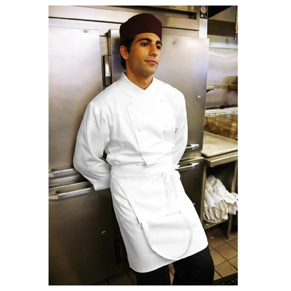 Chef Works COCCWHTXS XS Unisex Chef Coat Double-breasted Long Sleeve White Chef Works COCCWHTXS XS Unisex Chef Coat Double-breasted Long Sleeve White