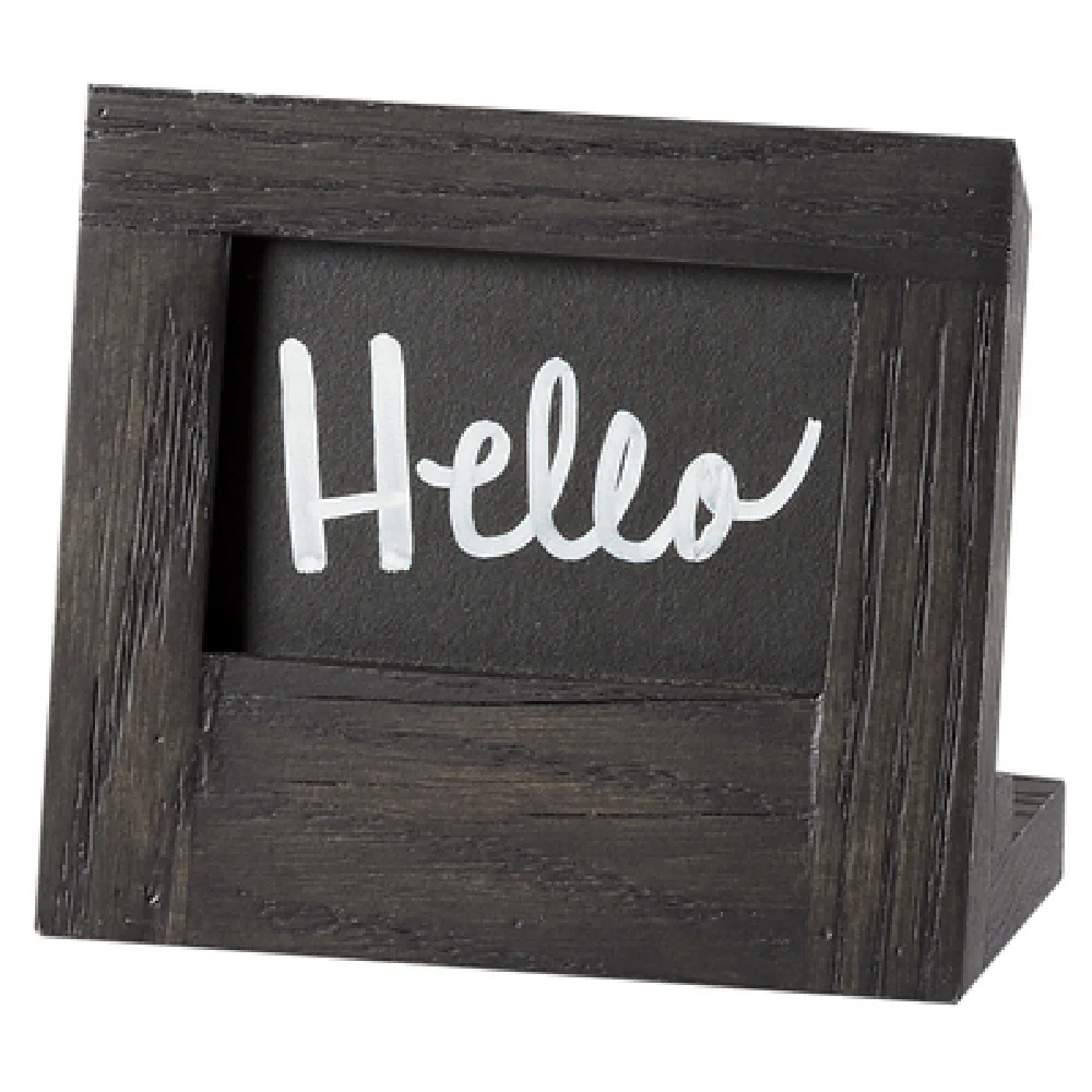 Cal Mil 3818-23-87 5 Inch Cinderwood Chalkboard Sign Oak Wood Dark Ash Gray