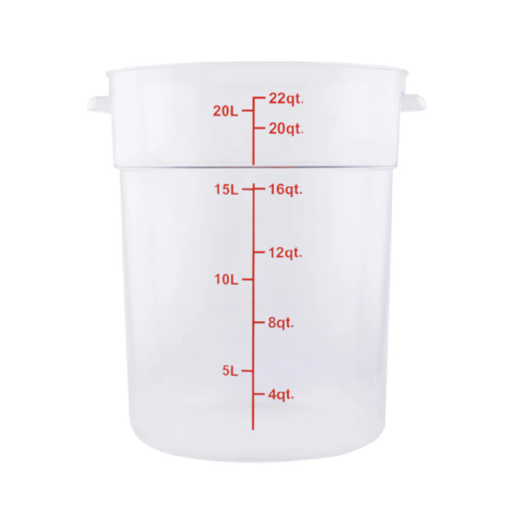 CAC China FS2P-22T 22 Quart Round Food Storage Container BPA Free Polypropylene