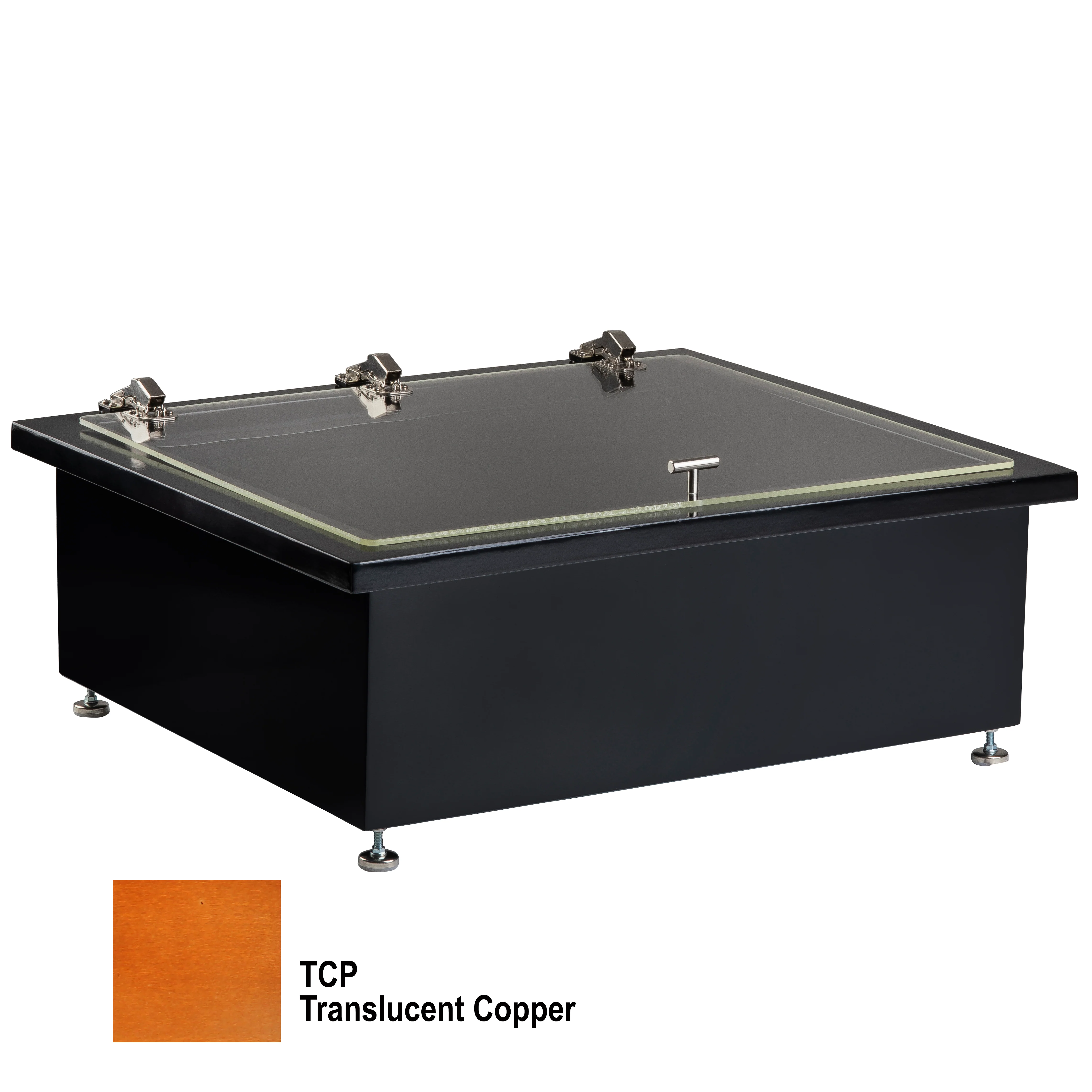 Tablecraft CW8006LBRATCL 31 Inch Portable Insulated Ice Well Acrylic Lid Aluminum