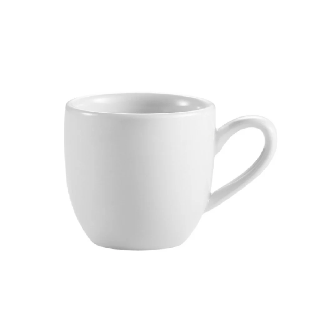 CAC China RCN-35 3-1/2 Oz. Round Demitasse Cup Porcelain Super White CAC China RCN-35 3-1/2 Oz. Round Demitasse Cup Porcelain Super White