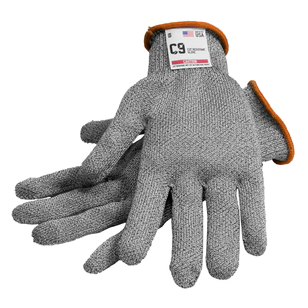 Alfa 3021 Small Cut Resistant Glove with Stainless Steel and Aramid Fiber Orange Cuff
