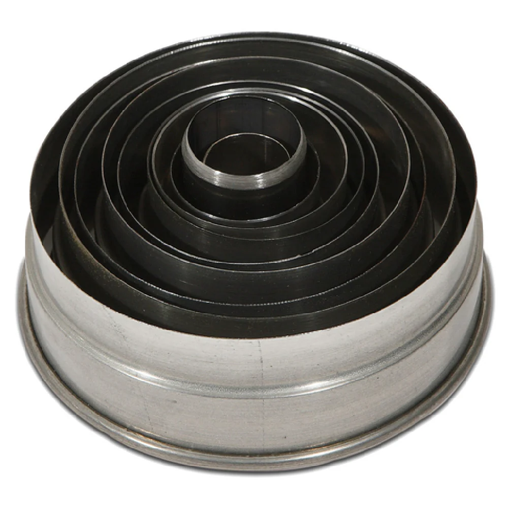 JB Prince T254 SET Dough Cookie Cutter 3/4 to 4 Inch Tinned Steel 10 Pieces JB Prince T254 SET Dough Cookie Cutter 3/4 to 4 Inch Tinned Steel 10 Pieces