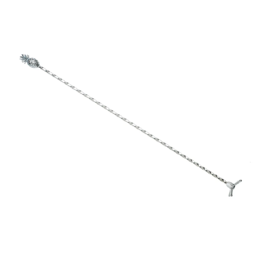 Mercer Culinary M37136 13-3/8 Inch Stirrer Four Prong Twisted Stem Stainless Steel