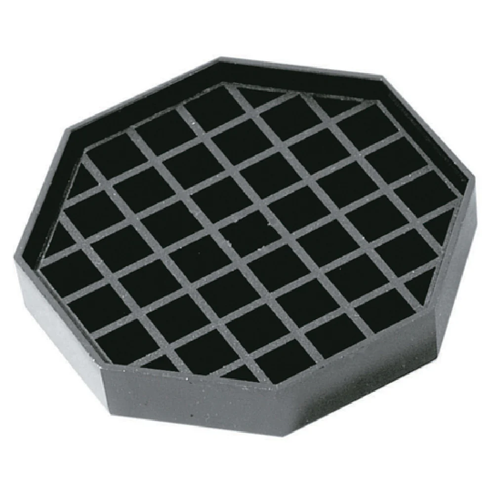 Spill-Stop 1451-B 4-1/2 Inch Drip Tray Octagon Black Plastic with Removable Grid