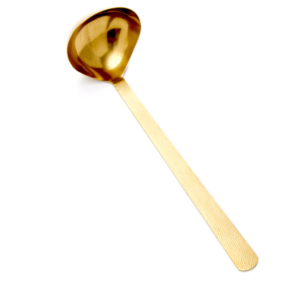 American Metalcraft GVHL 3-1/2 Oz. Hammered Ladle 18/0 Stainless Steel Vintage Gold Finish