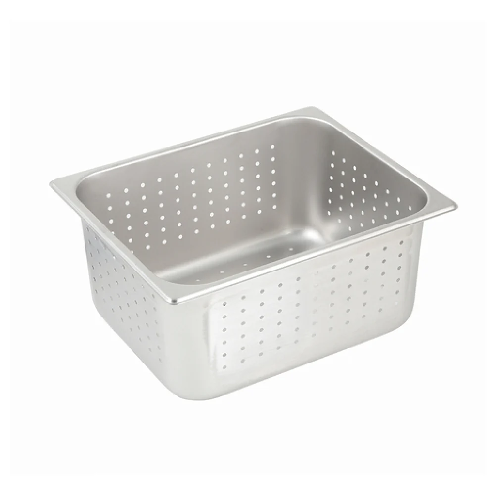 Winco SPHP6 12.75 Inch Perforated Steam Table Pan 25 Gauge Stainless Steel