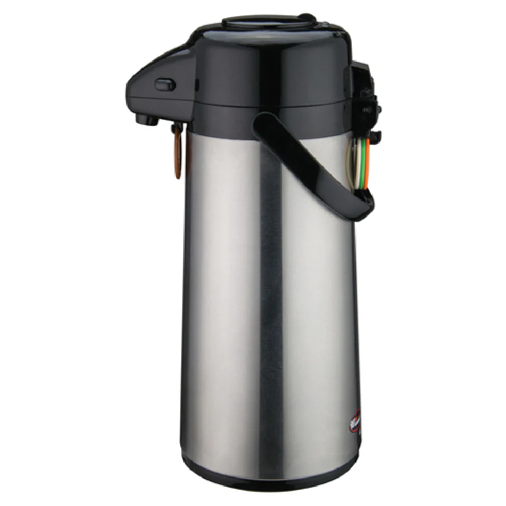 Winco AP-522 2.2 Liter Airpot Push Button Double Wall Insulated Glass Liner Winco AP-522 2.2 Liter Airpot Push Button Double Wall Insulated Glass Liner