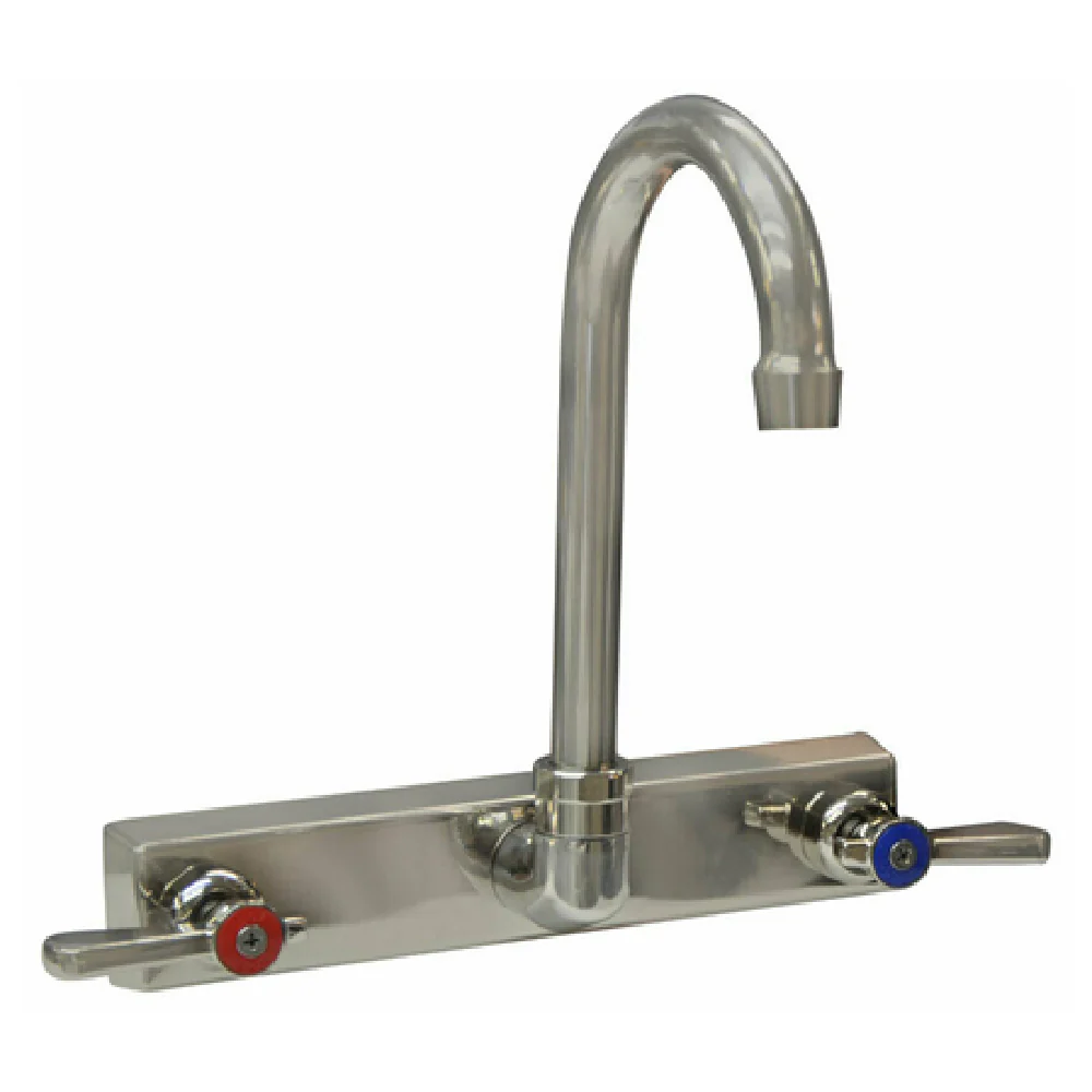 BK Resources EVO-8SM-5G Splash-mounted Faucet 8 Inch Centers Gooseneck Spout T304 Stainless Steel BK Resources EVO-8SM-5G Splash-mounted Faucet 8 Inch Centers Gooseneck Spout T304 Stainless Steel