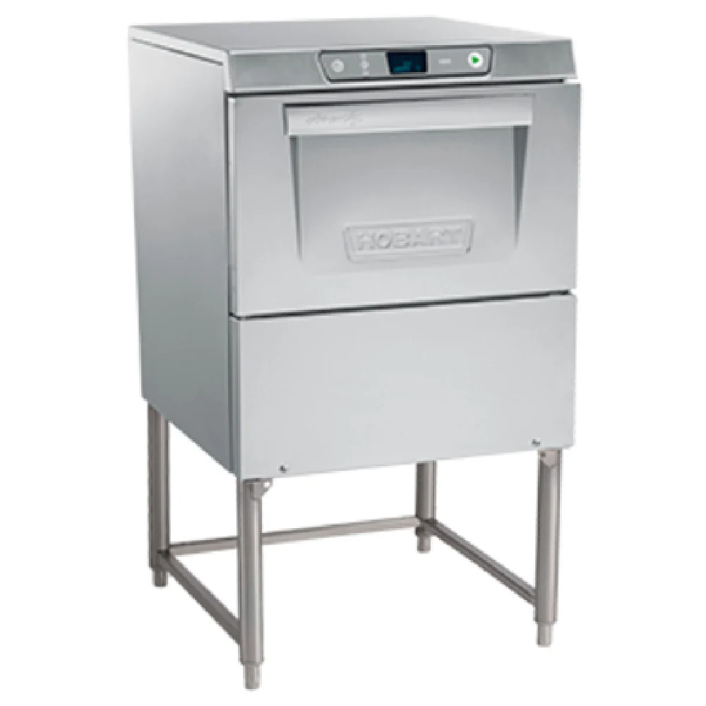 Hobart LXGER-1 24 Inch Hot Water Sanitization Undercounter Dishwasher Glasswasher with Auto Delime