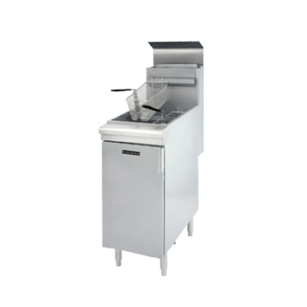 Admiral Craft BDGF-120/NG 15 Inch Full Pot Floor Model Gas Fryer 120000 BTU with Baskets Admiral Craft BDGF-120/NG 15 Inch Full Pot Floor Model Gas Fryer 120000 BTU with Baskets