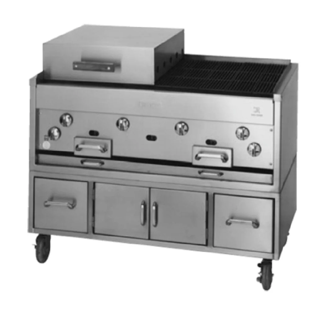 Jade Range KC-24-RAD_LP 24 Inch Gas Titan Chitwood Smoke Broiler with Cast Iron Radiants 65,000 BTU Jade Range KC-24-RAD_LP 24 Inch Gas Titan Chitwood Smoke Broiler with Cast Iron Radiants 65,000 BTU