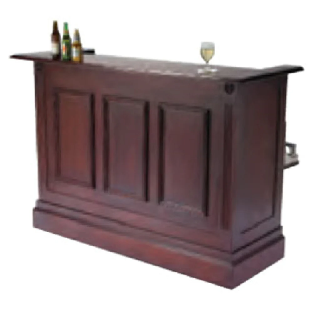 Lakeside 76212 96 Inch Portable Bar with Stainless Steel Interior and Wood Veneer