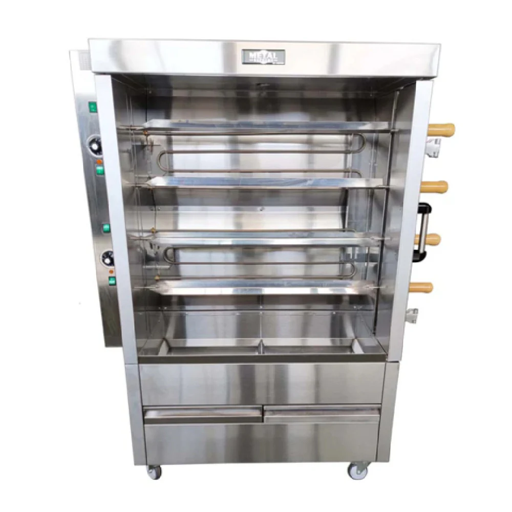 AMPTO FRE4VE 46 Inch Electric Rotisserie Oven with 4 V Spit Skewers AMPTO FRE4VE 46 Inch Electric Rotisserie Oven with 4 V Spit Skewers