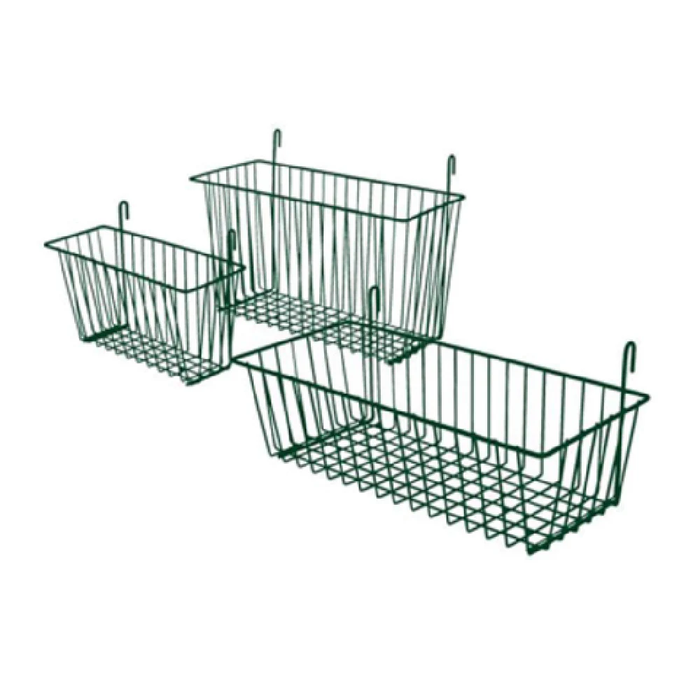 1880 Hospitality FWMBSKT17710GN 17.5 Inch Wire Basket Grid Mount for Wet or Dry Storage Green Epoxy Finish