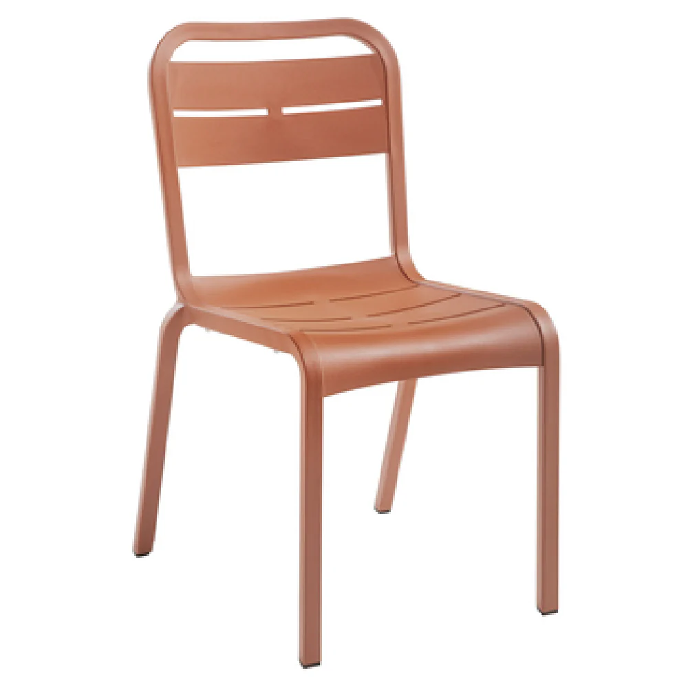 Grosfillex UT110814 Chair Stacking Contoured Indoor Outdoor Resin Terra Cotta