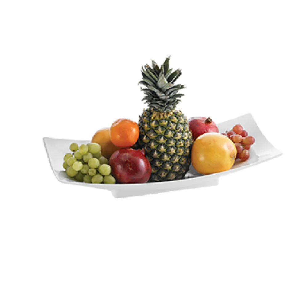 Tablecraft CW4078Y 26 Inch Large 6-1/2 Qt Rectangular Cold Holding Bowl Aluminum Yellow