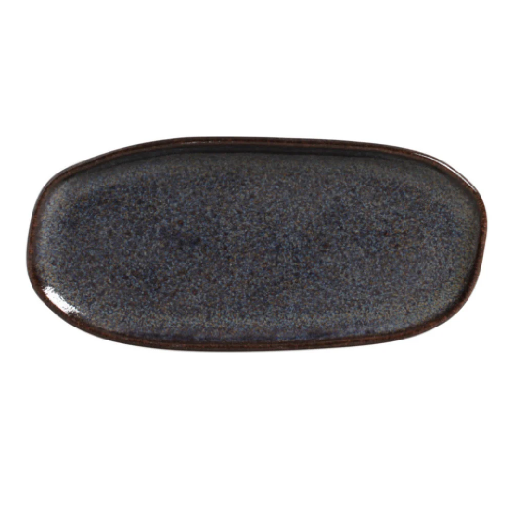Porto Brasil 15114109401 4.33 Inch Shallow Organic Plater Small Oval Stoneware