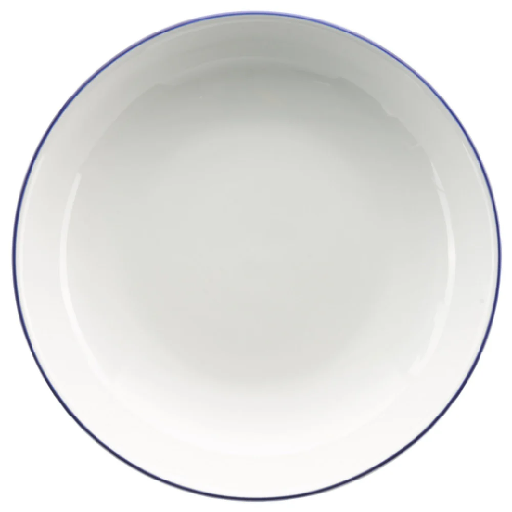 International Tableware TB-110-CB 40 Oz Pasta Bowl 10 Inch Round Porcelain European White and Blue