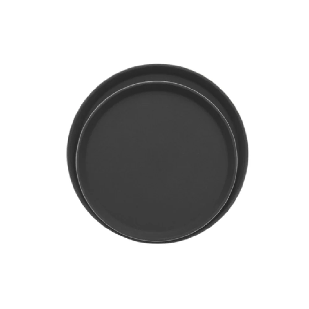 Admiral Craft NST-16BK/ROUND 16 Inch Round Non-Skid Serving Tray Fiberglass Black