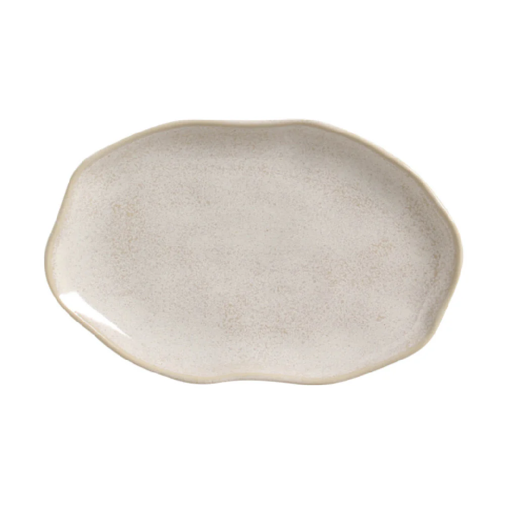 Porto Brasil 14831108501 8 Inch Shallow Bio Platter Oval Stoneware Natural Porto Brasil 14831108501 8 Inch Shallow Bio Platter Oval Stoneware Natural